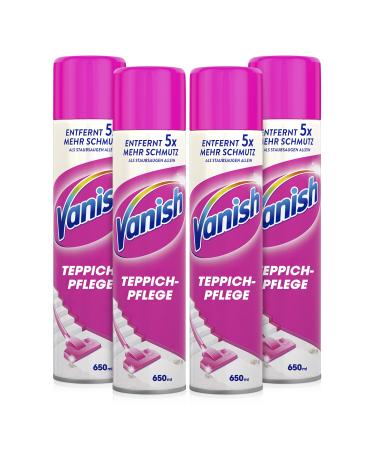 Vanish gold power foam carpet cleaner - carpet cleaning agent - extra strong against dirt bad smell & dust - 4 x 650 ml 650 ml (4 Pack)
