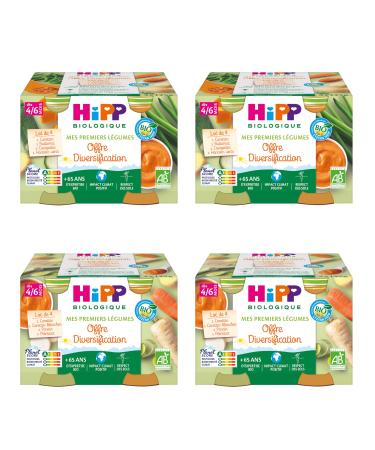 HiPP Biolologique Mes Premiers L gumes offers diversification legV1+legV3 from 4/6 months - 16 jars of 125 g