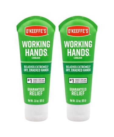 O'Keeffe's Working Hands Hand Cream, Relieves and Repairs Extremely Dry Hands, 3 oz Tube, (Pack of 2) 2 Pack