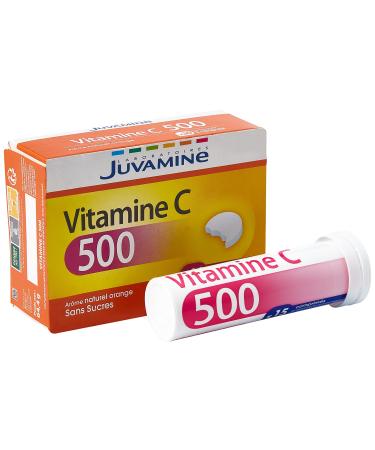 JUVAMINE - Vitamin C 500 - Helps reduce fatigue - Supports immunity - Natural Orange Flavor - Sugar Free - 4 Month Program -