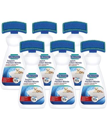 Dr.Beckmann carpet stain brush carpet cleaner to remove even stubborn spots and smellsincluding brush applicator 4842 6 x 650 ml (6 -pack)