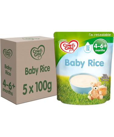 Cow & Gate Baby Rice Cereal 4-6+ Months, 100 g Pack of 5