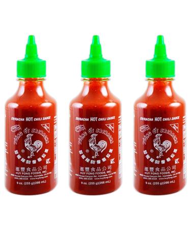 Huy Fong Sriracha Hot Chili Sauce, spice,chili,sriracha 9 Ounce (Pack of 3)