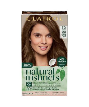 Clairol Natural Instincts Demi-Permanent Hair Dye  5G Medium Golden Brown Hair Color  Pack of 1 5G Medium Golden Brown 5.85 Fl Oz (Pack of 1)