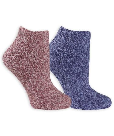 Dr. Scholl's Women's Low Cut Soothing Spa Socks - Lavender & Vitamin E Infused - 2 & 3 Pair Packs - Bottom Grippers Low Cut 4-10 2 Pink/Blue