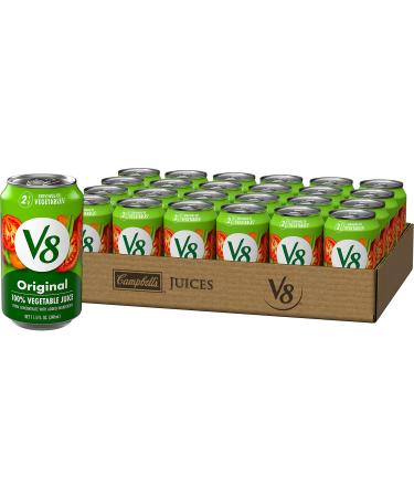 V8 Original 100% Vegetable Juice, Vegetable Blend with Tomato Juice, 11.5 FL OZ Can (Pack of 24)