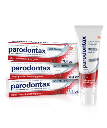 Parodontax Teeth Whitening Toothpaste To Help Bleeding Gums, Gum Toothpaste For Gum Health, 3.4 Oz x 3