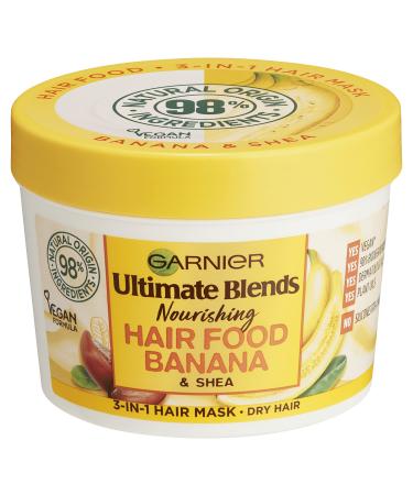 Garnier Ultimate Blends Hair Food Banana 3-in-1 Dry Hair Mask Treatment 390ml