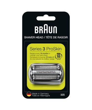 Braun Series 3 32S Foil & Cutter Replacement Head, Compatible with Models 3000s, 3010s, 3040s, 3050cc, 3070cc, 3080s, 3090cc