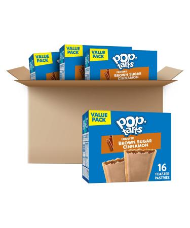 Pop-Tarts Breakfast Toaster Pastries Frosted Brown Sugar Cinnamon Fun Snacks for Kids (64 Toaster Pastries)