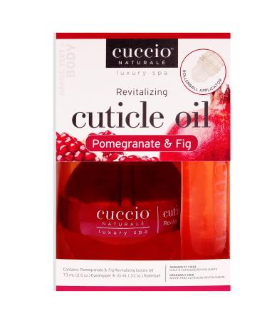 Cuccio Naturale Revitalizing Cuticle Oil Duo Pack Pomegranate & Fig- 75ml and 10ml Roll-on Pomegranate 85 ml (Pack of 1)