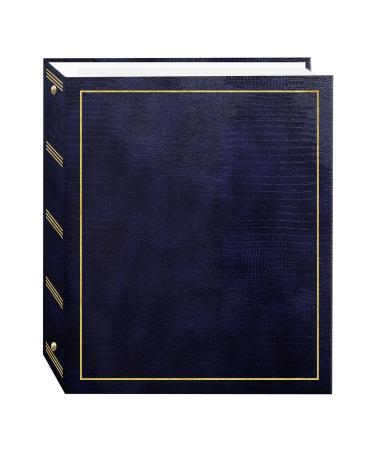 Pioneer Photo Albums Magnetic Self-Stick 3-Ring Photo Album 100 Pages (50 Sheets), Navy Blue Navy Blue Album
