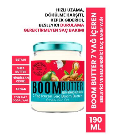BOOM BUTTER 7 Oil Nourishing and Moisturizing Hair Care Oil 190 ml