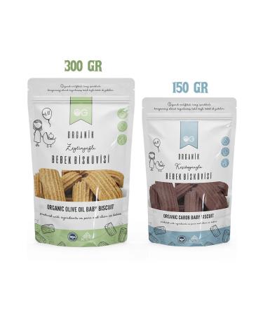 OG natural Organic Carob and Olive Oil Baby Biscuit Set +6 Months